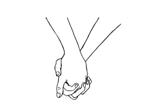 500x354 Draw A Couple Holding Hands Tumblr - Holding Hands Tumblr Drawing