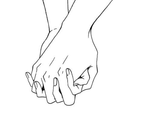 500x380 Girl Alone Drawing Tumblr Stitches Drawings, Art - Holding Hands Tumblr Drawing