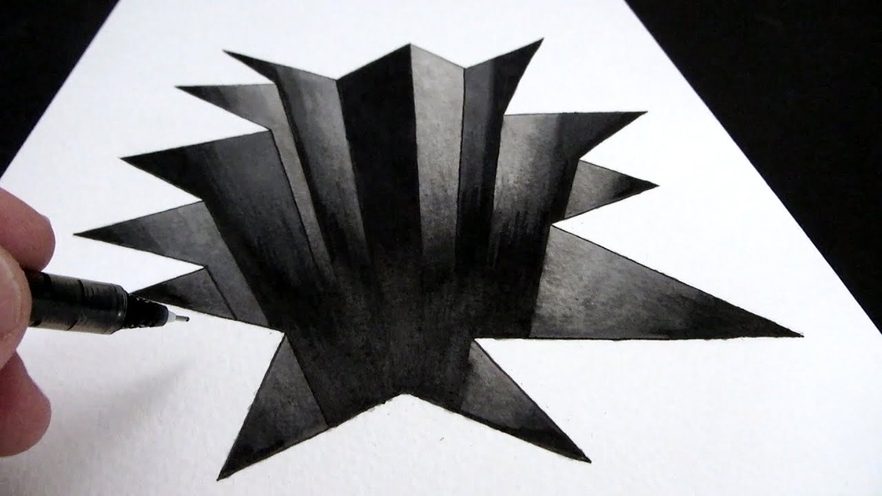 1280x720 how to draw a hole in paper narrated trick art - Hole Drawing