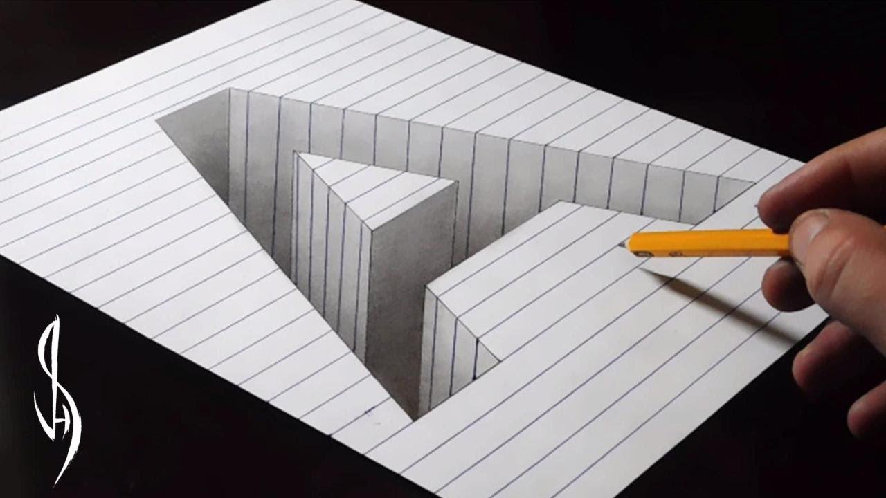 1280x720 drawing a hole in line paper - Hole In Paper Drawing