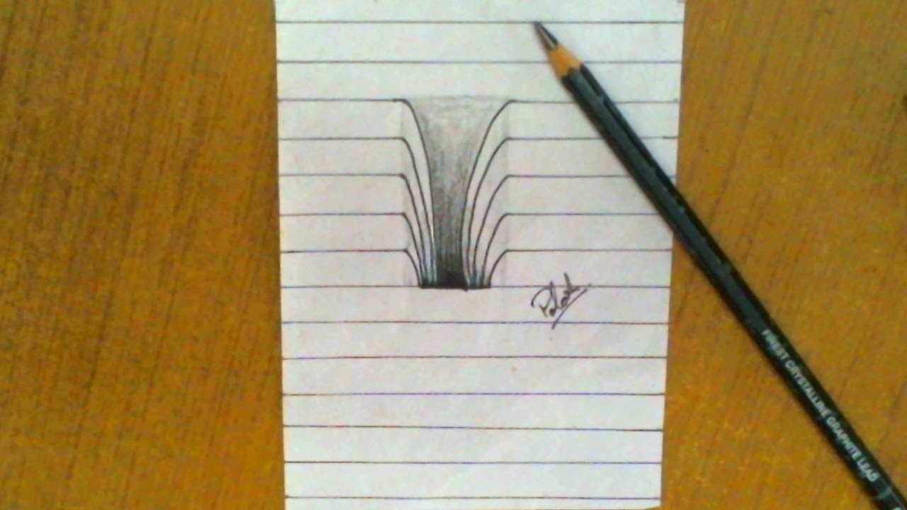 1280x720 how to draw a hole in paper art drawing - Hole In Paper Drawing