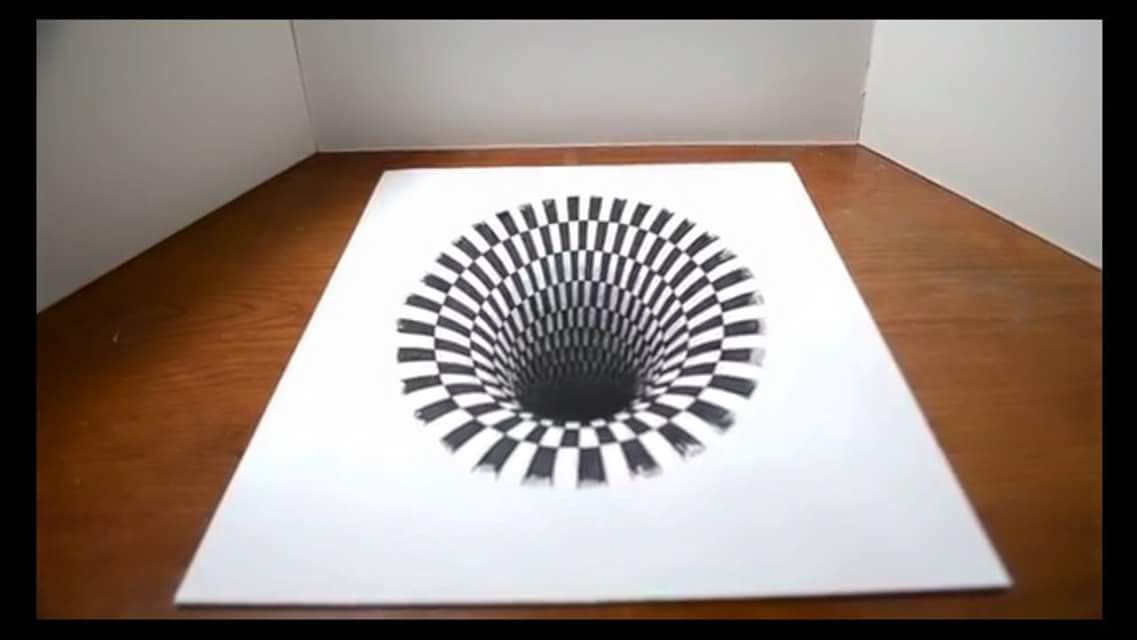 1137x640 Paper Drawing On Book That Resembles A Hole Hendersoninka - Hole In Paper Drawing