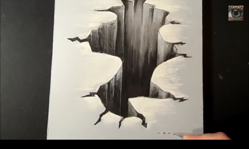 800x480 Drawing - Hole In Paper Drawing