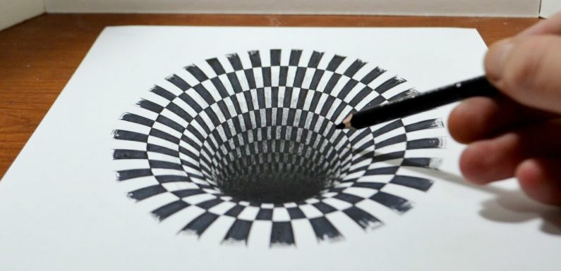 795x385 Photos How To Draw A Hole In Paper - Hole In Paper Drawing