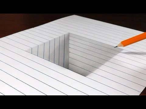 480x360 hole in paper new very easy how to drawing hole trick art - Hole In Paper Drawing