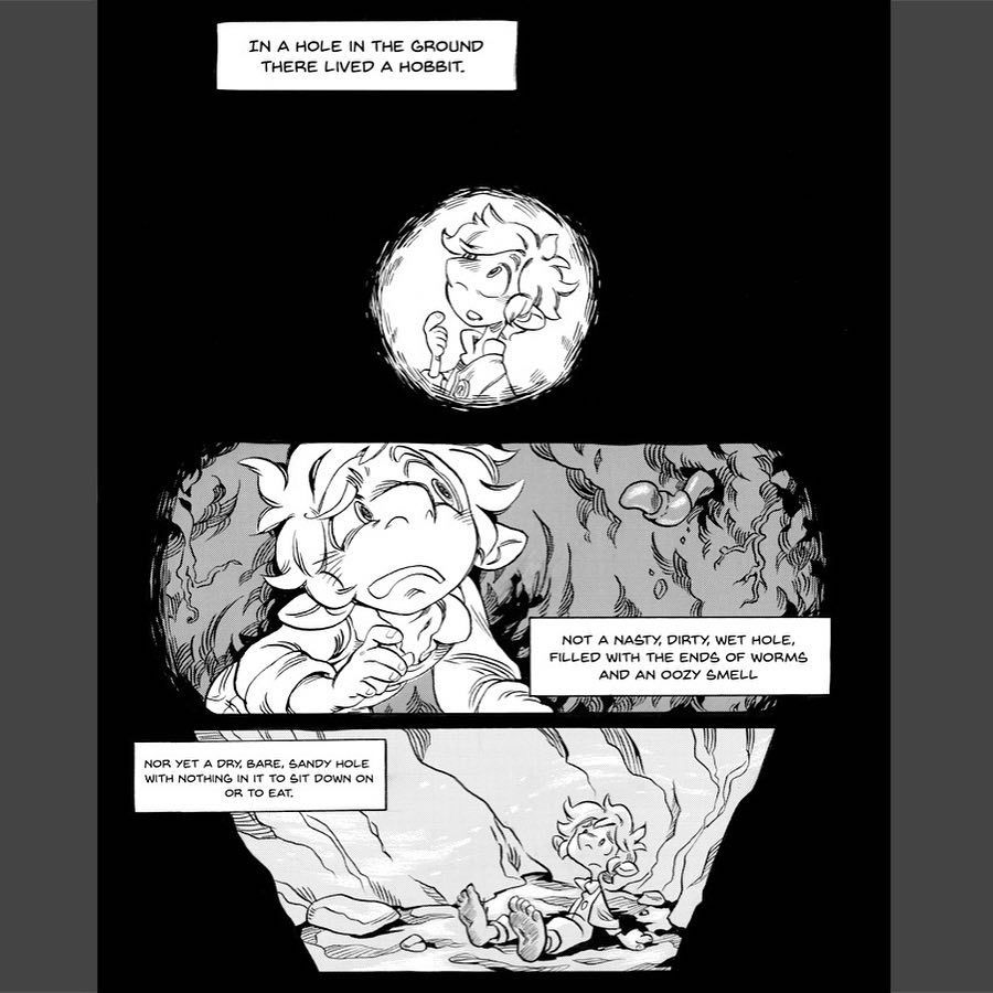 900x900 In A Hole In The Ground There Lived A Hobbit - Hole In The Ground Drawing