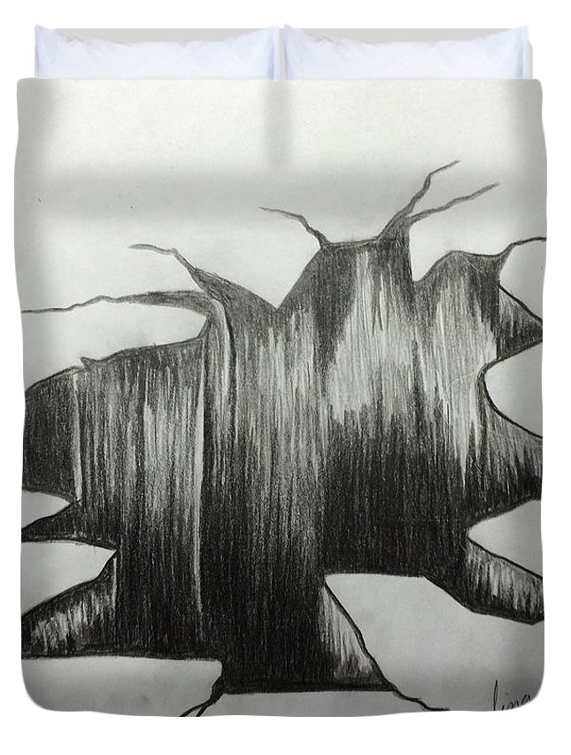 645x853 A Hole In The Ground Duvet Cover For Sale - Hole In The Ground Drawing