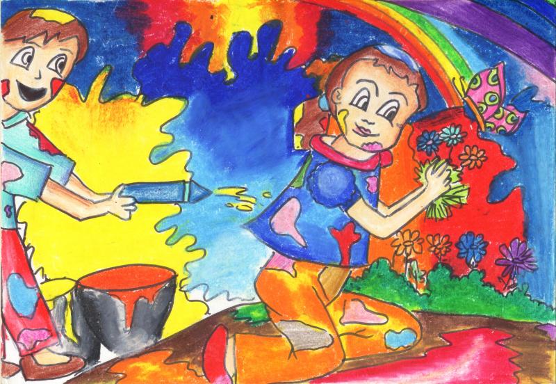 800x552 Holi - Holi Drawing