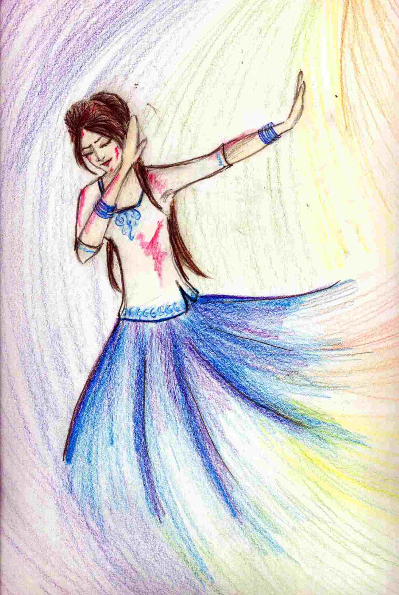 1340x1999 Of Holi - Holi Drawing