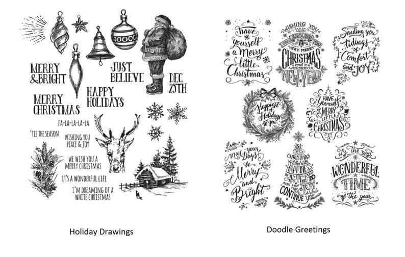794x504 stampers anonymous tim holtz cling stamps holiday drawings etsy - Holiday Drawings