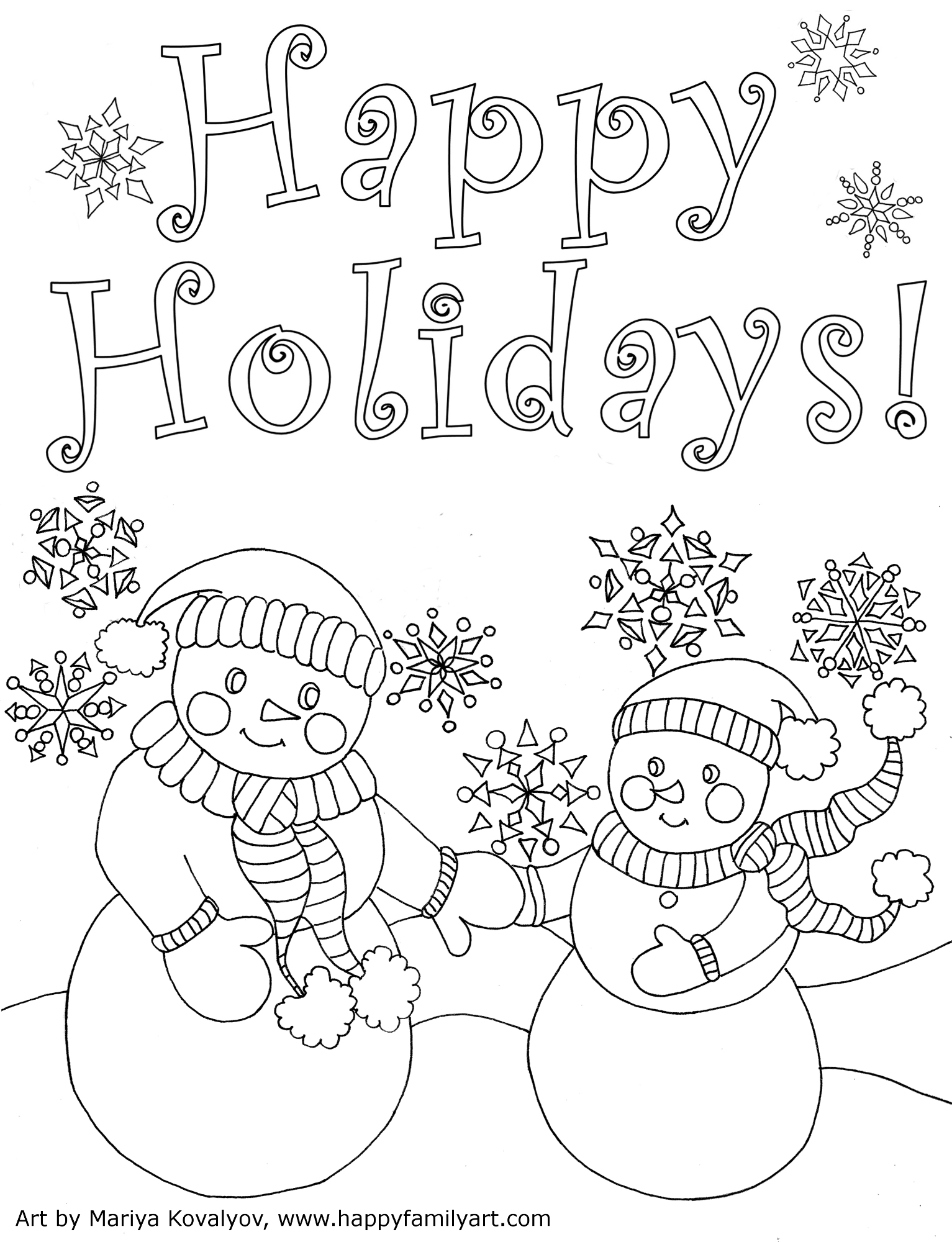 1533x2000 holiday coloring - Holiday Drawings