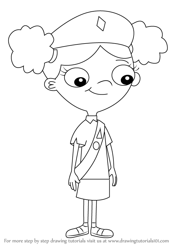 598x844 learn how to draw holly from phineas and ferb - Holly Drawing