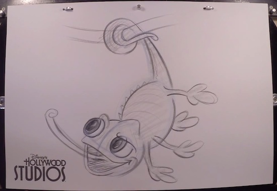 550x379 learn to draw rapunzel's buddy, pascal - Hollywood Drawing