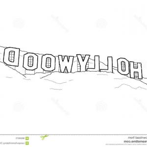 300x300 hollywood california linear emblem design for t shirts travel - Hollywood Sign Drawing