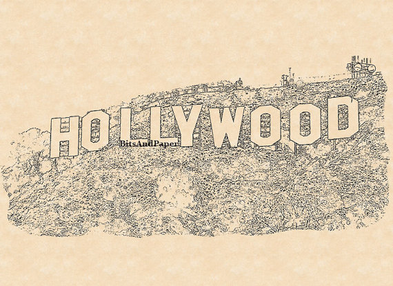 Hollywood Sign Drawing at PaintingValley.com | Explore collection of