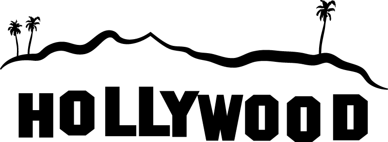 800x294 hollywood sign clipart - Hollywood Sign Drawing