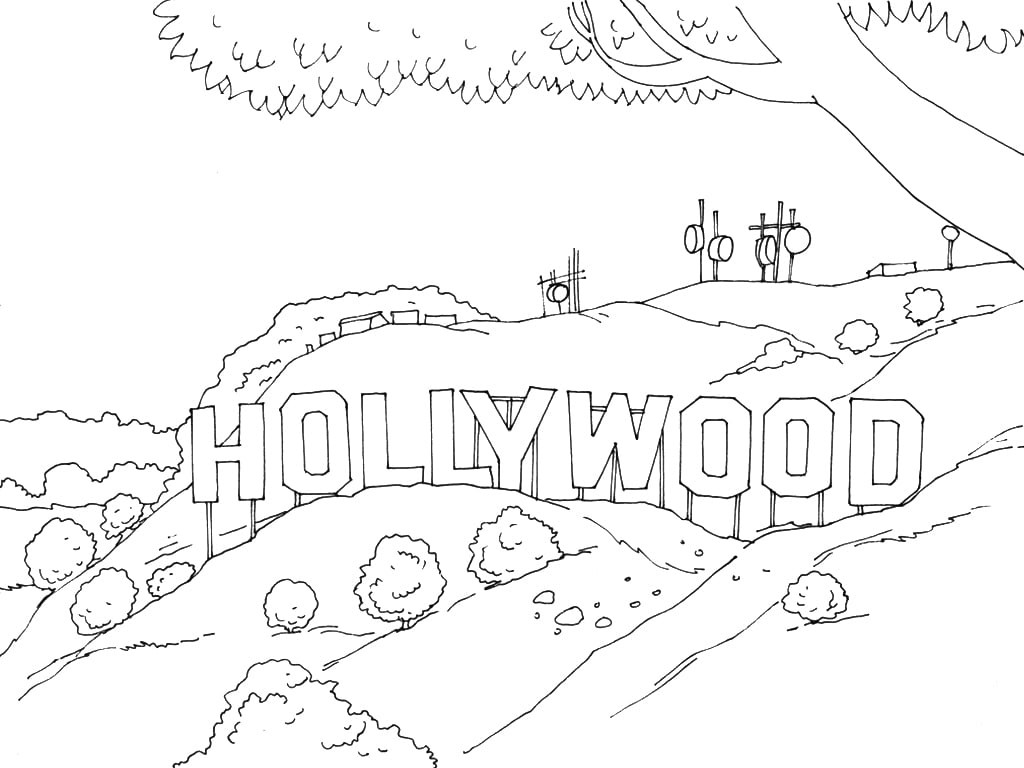 Hollywood Sign Drawing at PaintingValley.com | Explore collection of