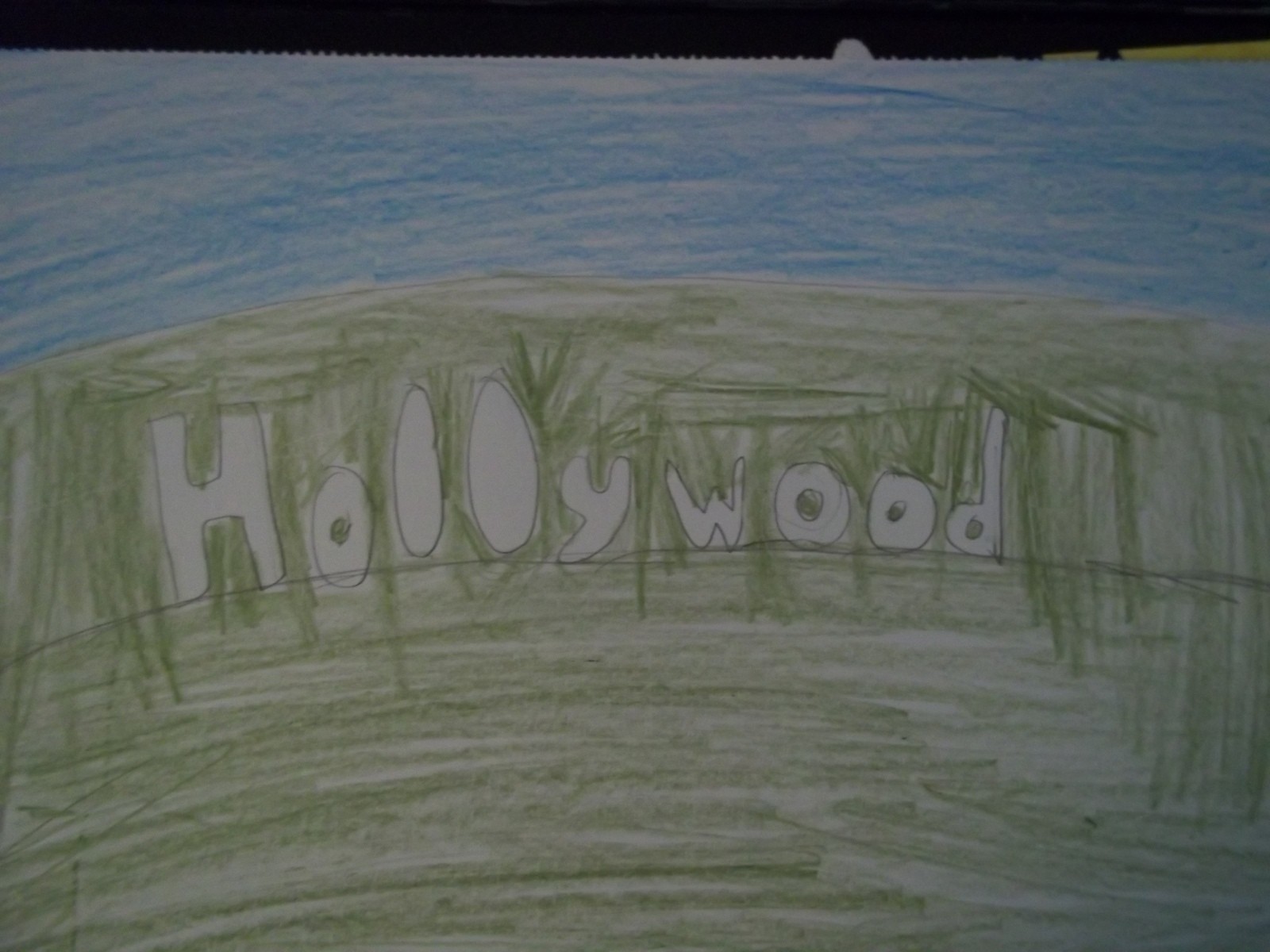 1600x1200 hollywood sign drawing a drawing drawing on cut out + keep - Hollywood Sign Drawing