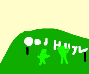 300x250 aliens scrambling the hollywood sign drawing - Hollywood Sign Drawing