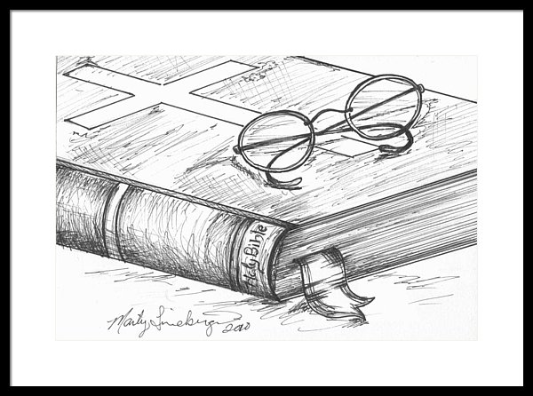 600x446 holy bible framed print - Holy Bible Drawing