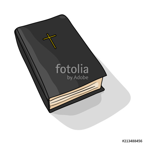 500x500 holy bible cartoon drawing vector illustration stock image - Holy Bible Drawing