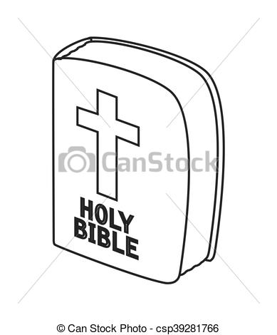 389x470 flat design holy bible icon vector illustration clip art vector - Holy Bible Drawing