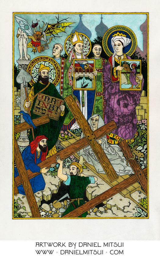 525x838 invention of the holy cross drawing - Holy Cross Drawing