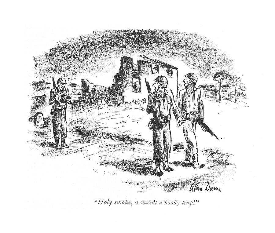 900x763 holy smoke, it wasn't a booby trap! drawing - Holy Drawing