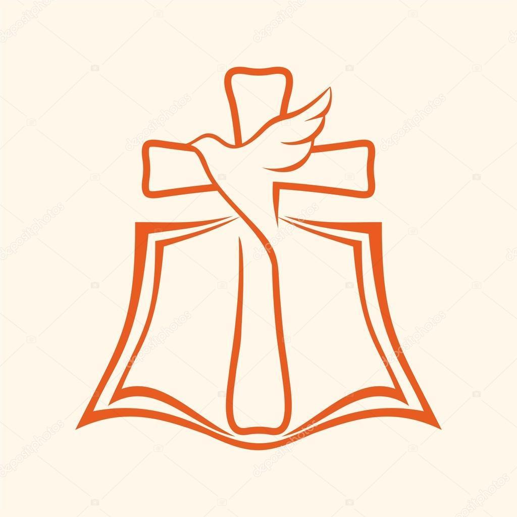 1024x1024 best free stock illustration holy spirit cross dove bible drawing - Holy Drawing