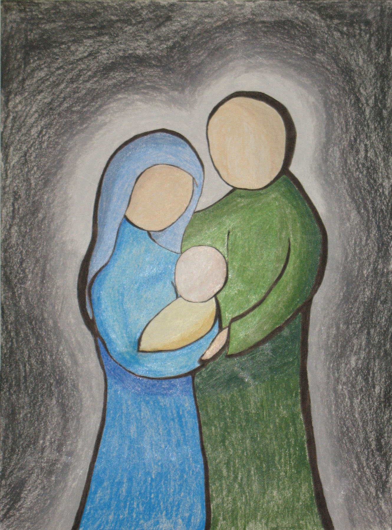 1330x1800 Holy Family With Eager Feet - Holy Family Drawing