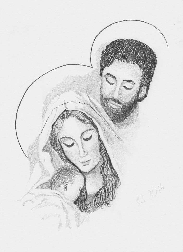 762x1049 Holy Family - Holy Family Drawing