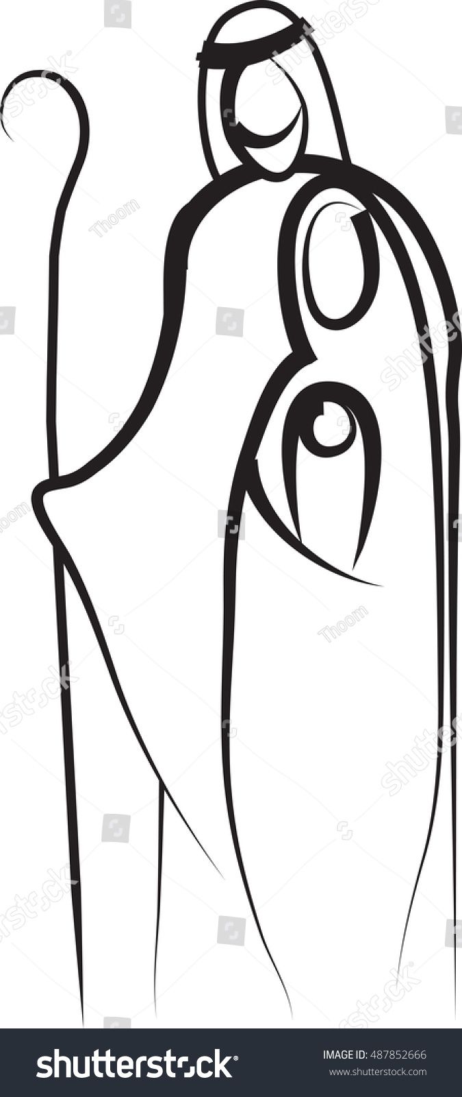 675x1600 Slikovni Rezultat Za Holy Family Drawing Images Family - Holy Family Drawing