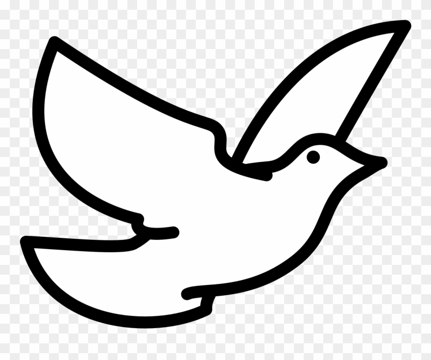 880x734 holy spirit dove clipart black and white flying line - Holy Spirit Dove Drawing