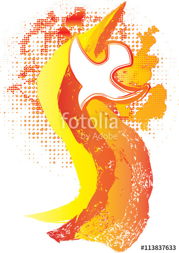355x500 sacrament of confirmation, symbolic drawing illustration - Holy Spirit Drawing