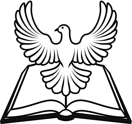 425x399 holy spirit bible dove black white vinyl decal sticker - Holy Spirit Drawing