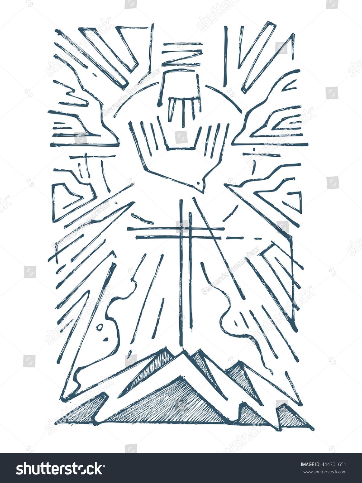 1200x1600 hand drawn illustration or drawing of the holy trinity religious - Holy Trinity Drawing