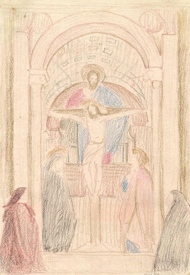 620x900 masaccio's holy trinity, florence - Holy Trinity Drawing