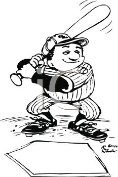 233x350 Cartoon Drawing Of A Little Baseball Player - Home Cartoon Drawing