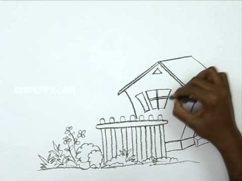 480x360 How To Draw A Cartoon Sweet Home - Home Cartoon Drawing