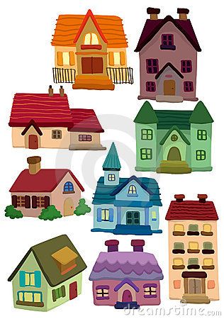 316x450 Houses - Home Cartoon Drawing