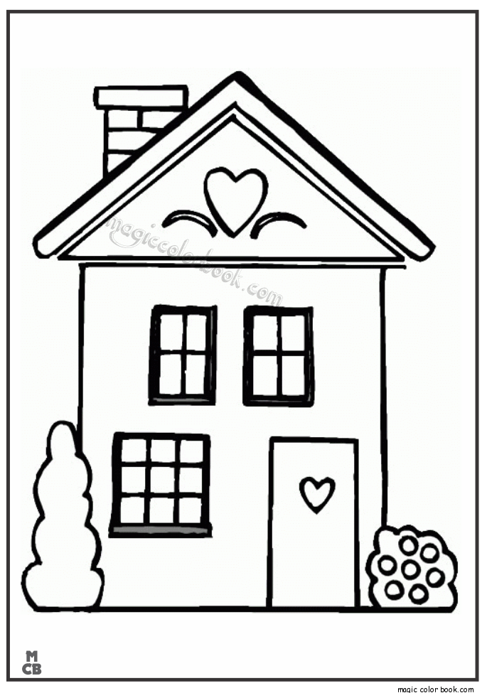 685x975 Big House Cartoon Printable Coloring Pages - Home Cartoon Drawing