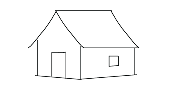 600x300 How To Draw A House Step - Home Drawing