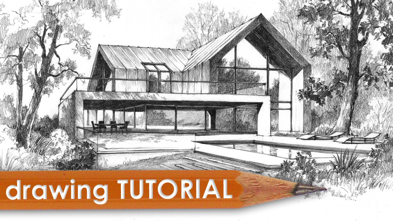 1280x720 Drawing Tutorial - Home Drawing Sketch