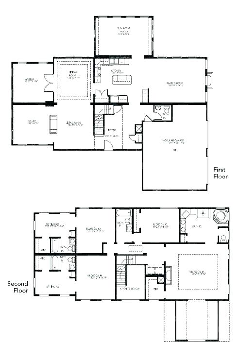 490x743 Floor Plan Sketches - Home Plan Drawing