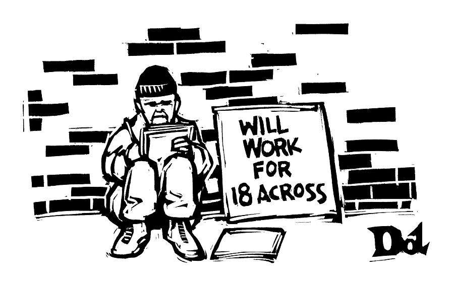 900x560 Homeless Man With Sign That Reads Will Work Drawing - Homeless Drawing