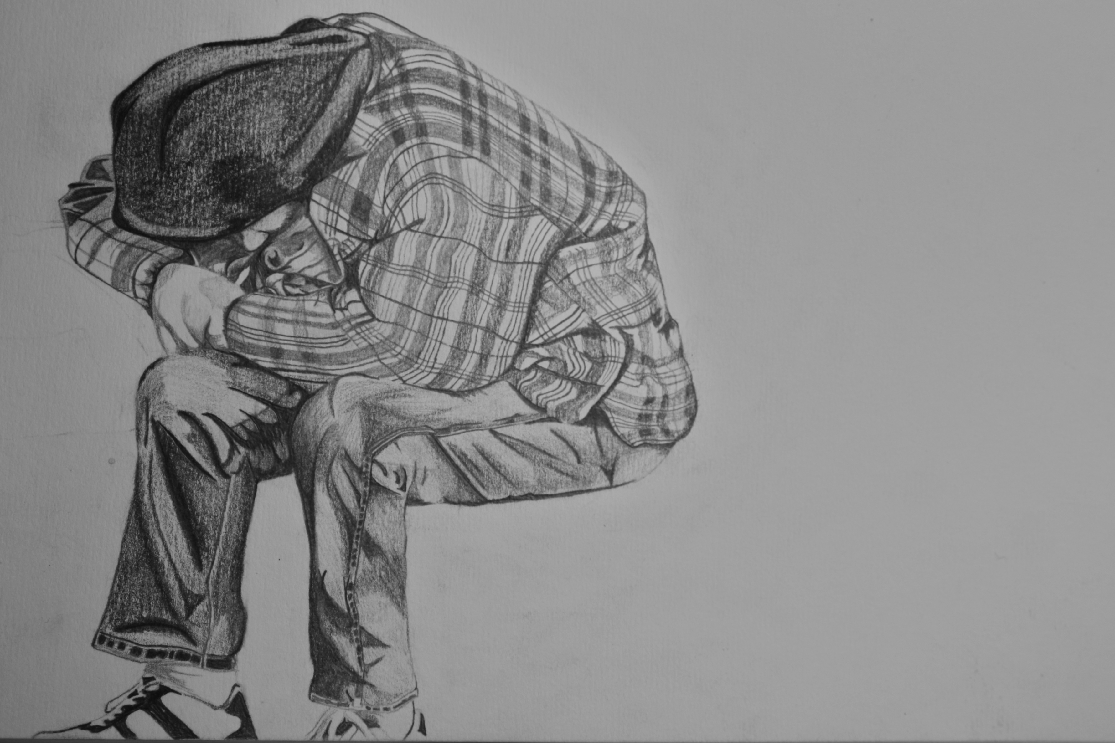 3561x2374 My Homeless Friend, Welcome To My World - Homeless Drawing
