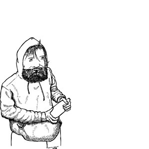 300x300 homeless man drawing - Homeless Person Drawing