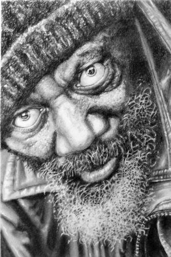 333x500 homeless man - Homeless Person Drawing