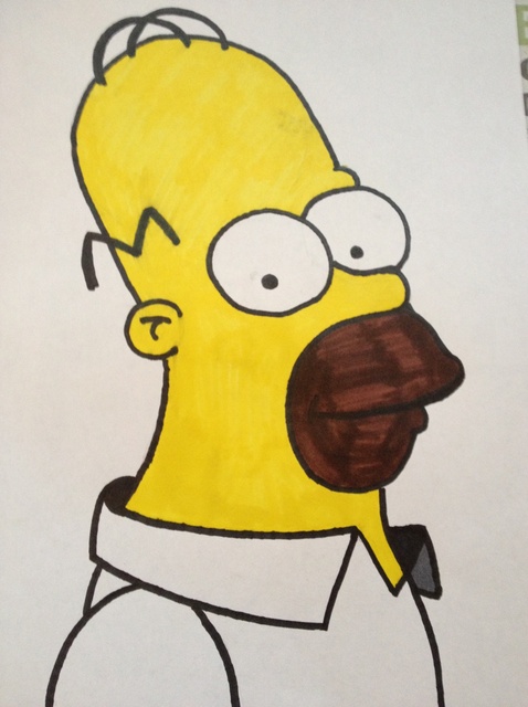 478x640 how to draw homer simpson - Homer Simpson Drawing