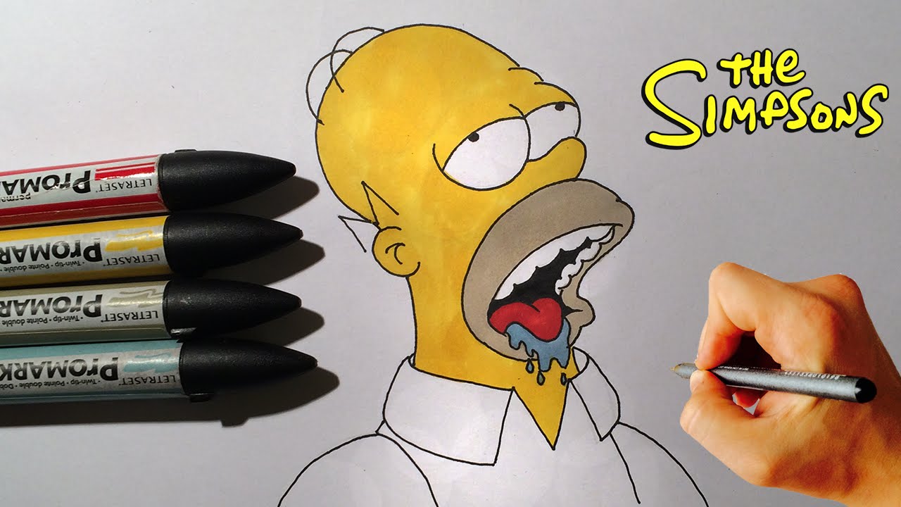 1280x720 how to draw homer simpson - Homer Simpson Drawing